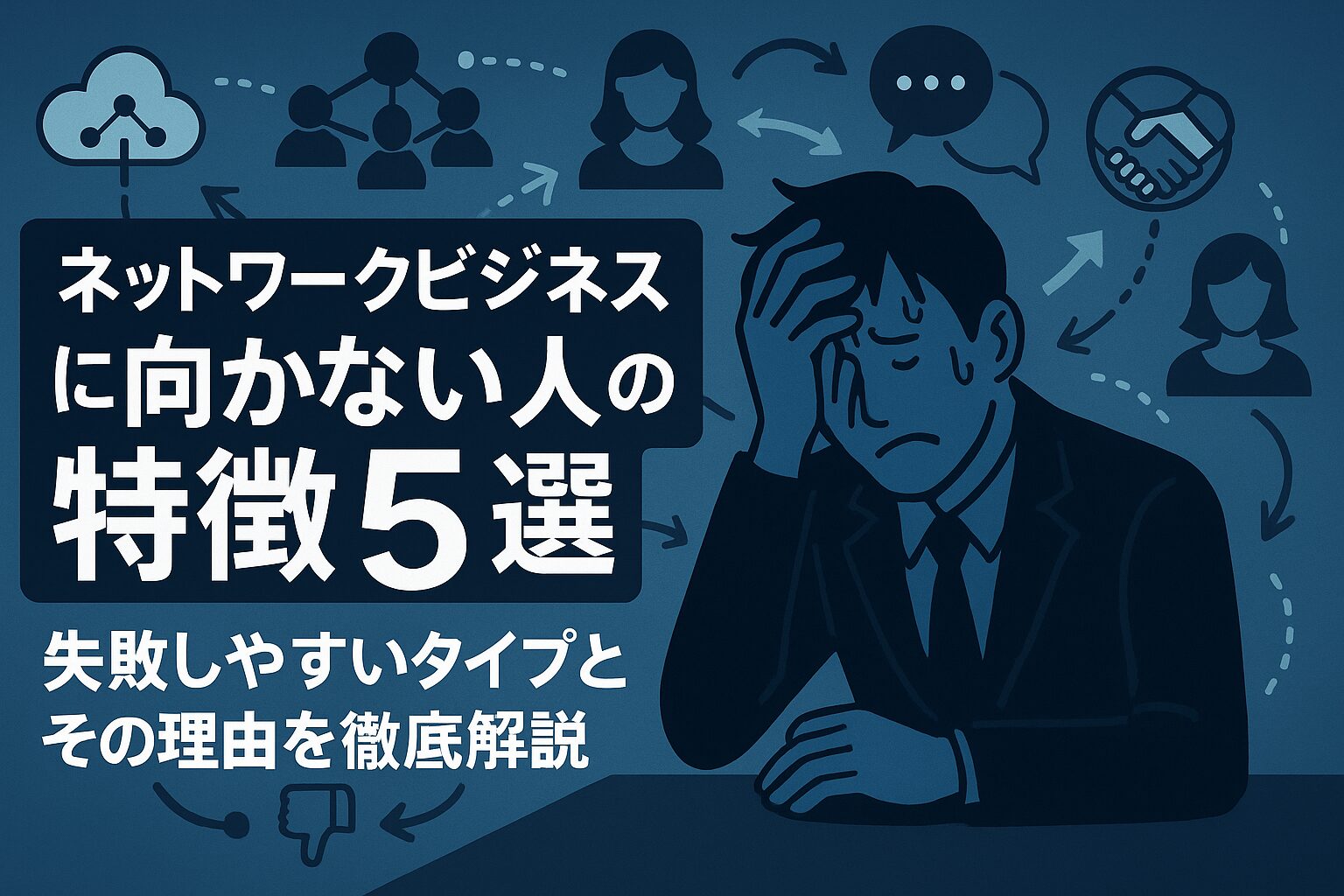 ネットワークビジネスに向かない人の特徴5選｜失敗しやすいタイプとその理由を徹底解説