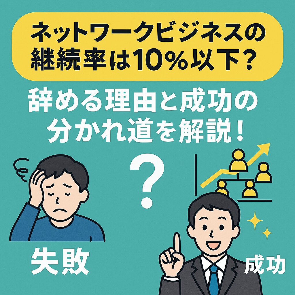 初心者必見！ネットワークビジネスの継続率・失敗談・成功のコツを徹底解説
