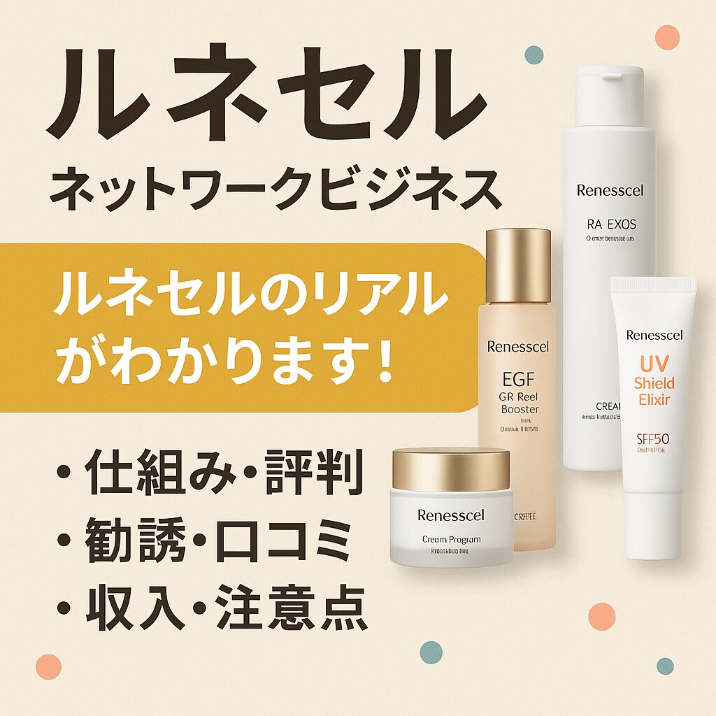 【完全解説】ルネセルとは？ネットワークビジネスの仕組み・評判・稼げる実態まで