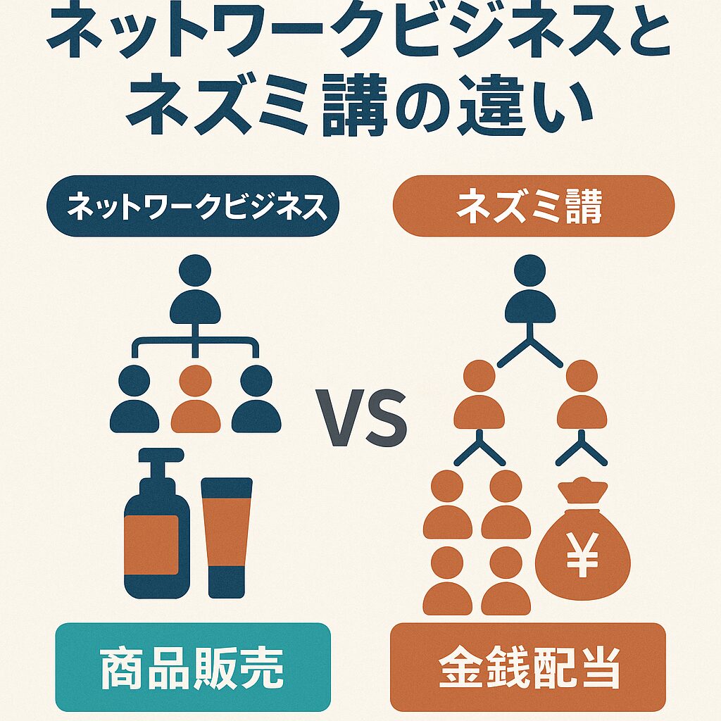 ネットワークビジネスとネズミ講の違いを完全解説！だまされない判断基準とは？