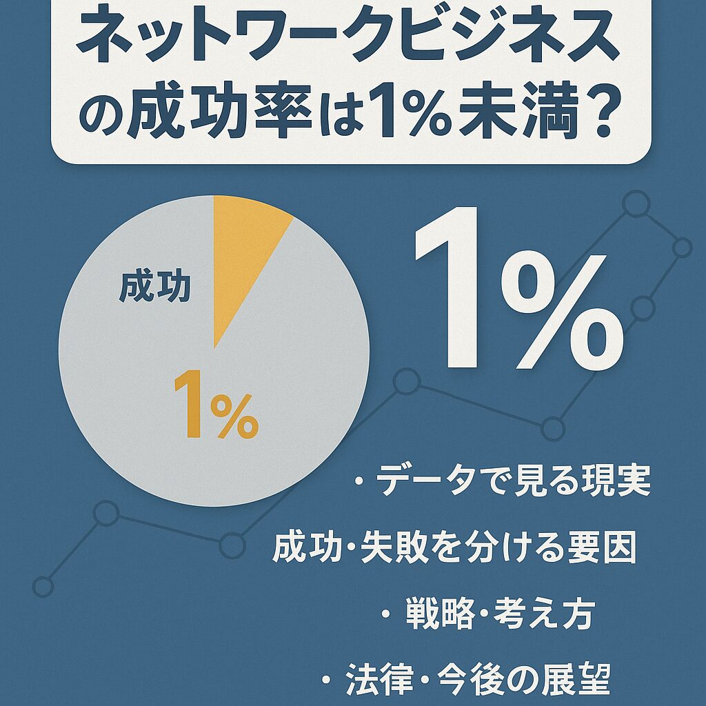 ネットワークビジネスの成功率は1％未満？リアルな実態と未来を完全解説