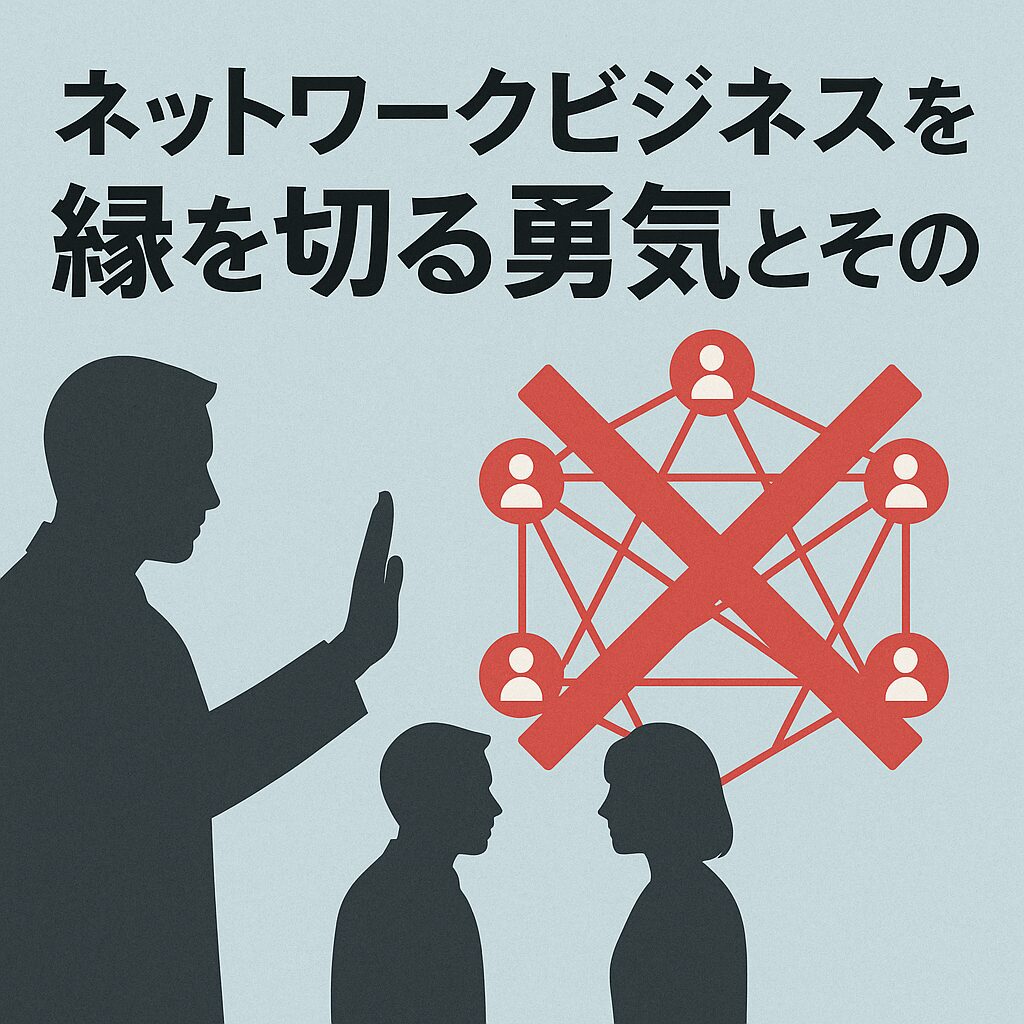 勧誘・しつこい関係にサヨナラ！ネットワークビジネスとの縁を切る完全ガイド
