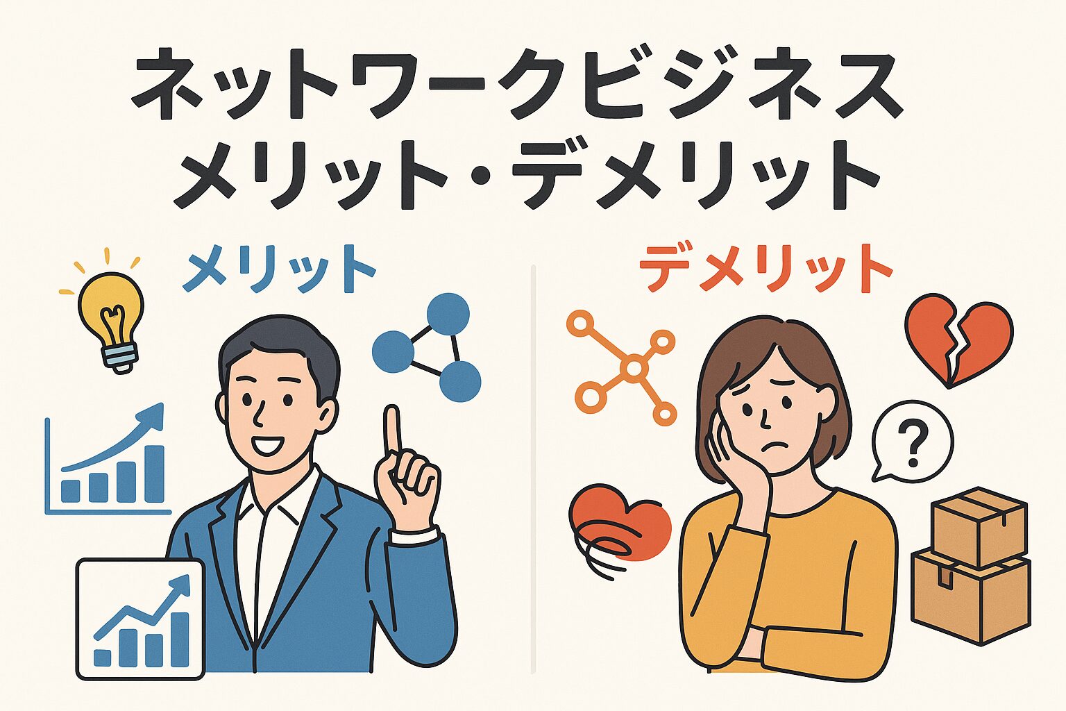 ネットワークビジネスの真実｜メリットとデメリットを初心者向けに徹底解説！