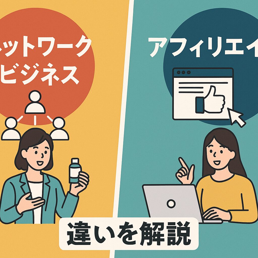 ネットワークビジネスとアフィリエイトの違いとは？初心者でもわかる収益モデルと注意点